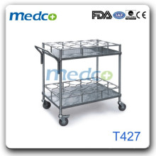 Hospital wire shelf cart T427